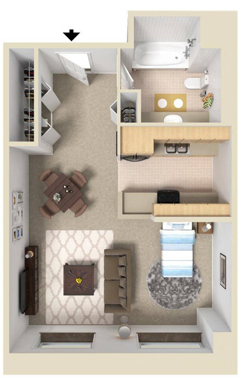 The Elm Floor Plan at Bigelow Commons, Enfield, Connecticut
